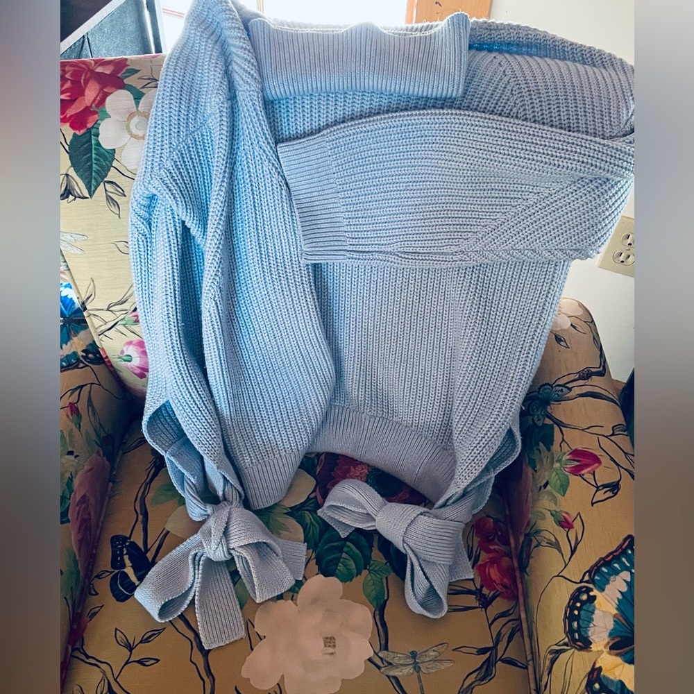 Jason Wu Collective Baby Blue Oversized Turtleneck Sweater - Picture 6 of 10